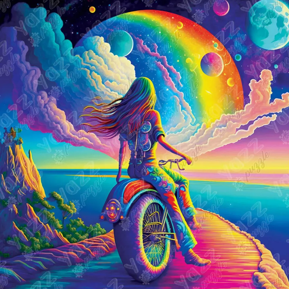 Puzzle 1023 pièces : Balade arc en ciel - Yazz puzzle