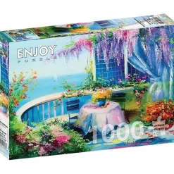 Puzzle 1000 Pièces : Balcon fleuri - EnjoyPuzzle