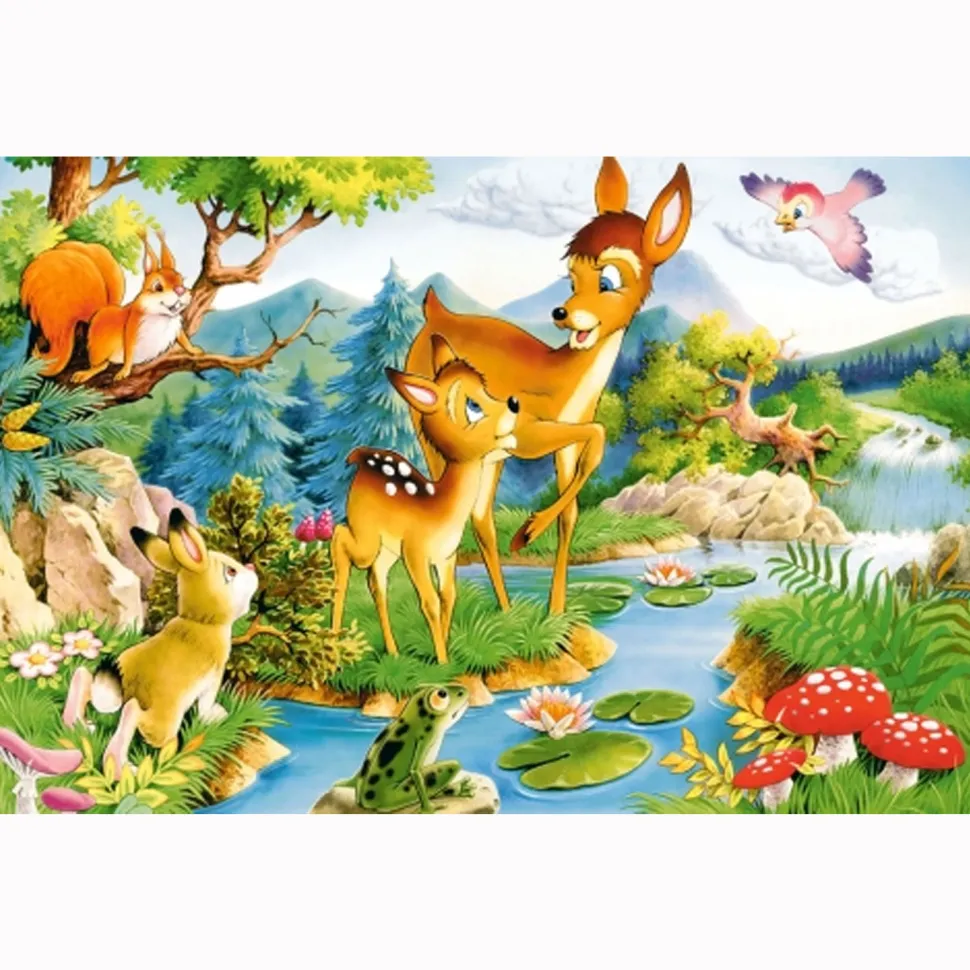 Puzzle 120 pièces : Bambi et sa maman - Castorland