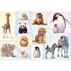 Puzzle 200 pièces : Bébés animaux sauvages - Schmidt