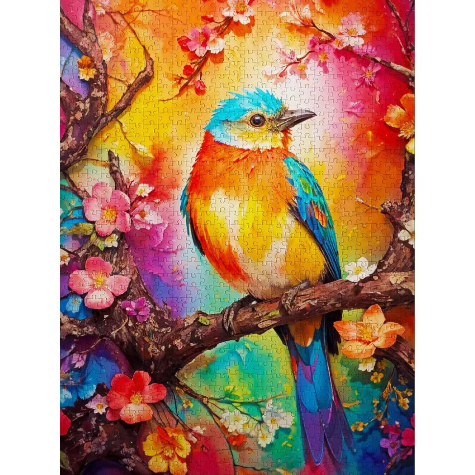 Puzzle 1000 Pièces : Birdie coloré - EnjoyPuzzle