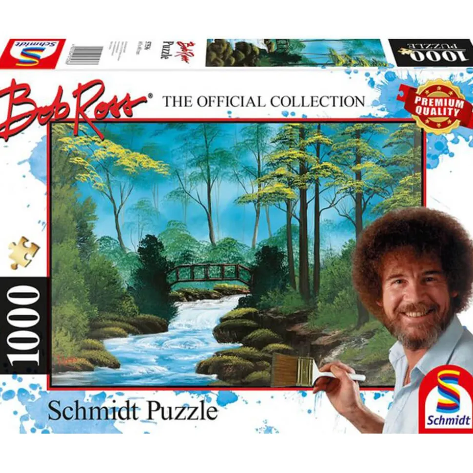 Puzzle 1000 pièces : Bob Ross : Pont isolé - Schmidt