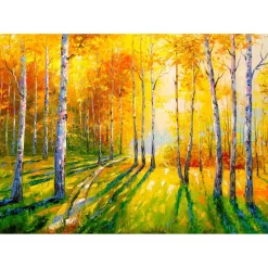 Puzzle 1000 Pièces : Bosquet de bouleaux - EnjoyPuzzle