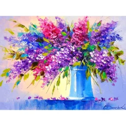 Puzzle 1000 Pièces : Bouquet de Lilas dans un Vase - EnjoyPuzzle