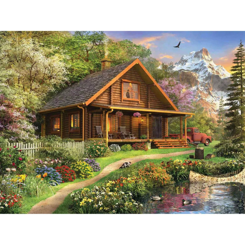 Puzzle 1500 pièces : Cabane en rondins de bois - Anatolian
