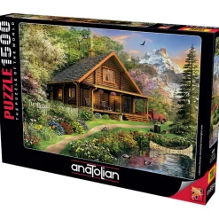 Puzzle 1500 pièces : Cabane en rondins de bois - Anatolian