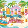 Puzzle 1023 pièces : Cabanes de plage - Édition Spéciale Olivia Gibbs - Magnolia