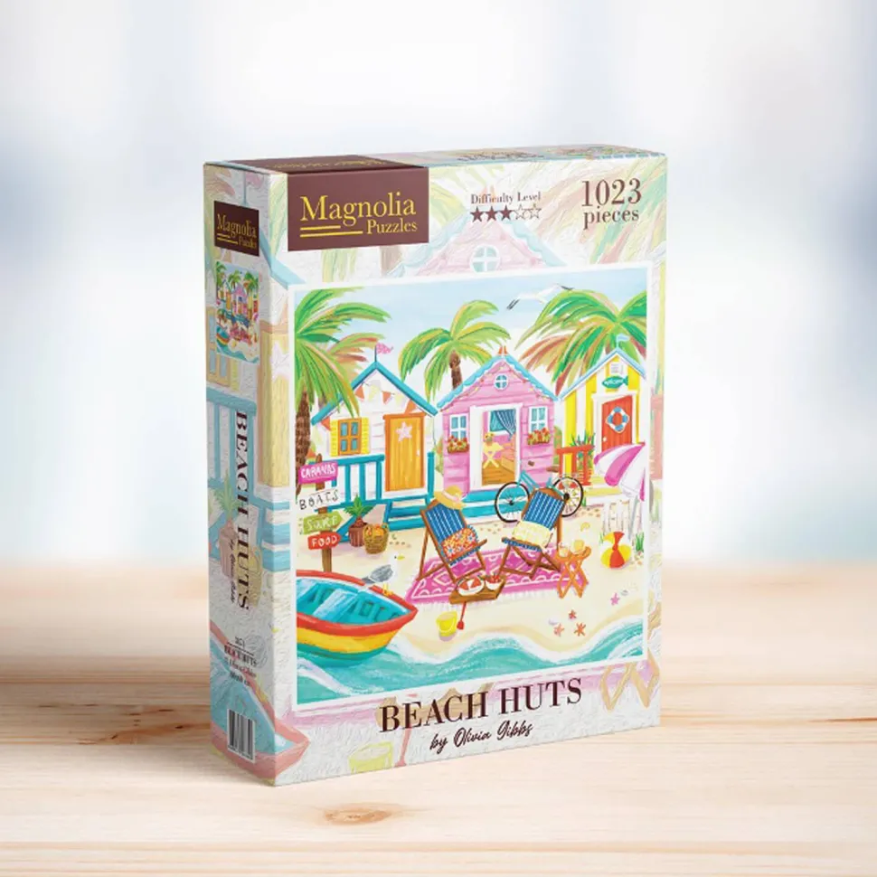 Puzzle 1023 pièces : Cabanes de plage - Édition Spéciale Olivia Gibbs - Magnolia