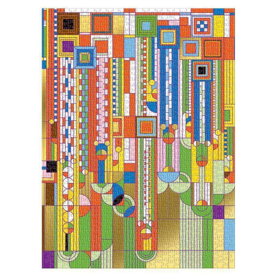 Puzzle 1000 pièces : Cactus et formes Frank Lloyd Wright Saguaro - Galison