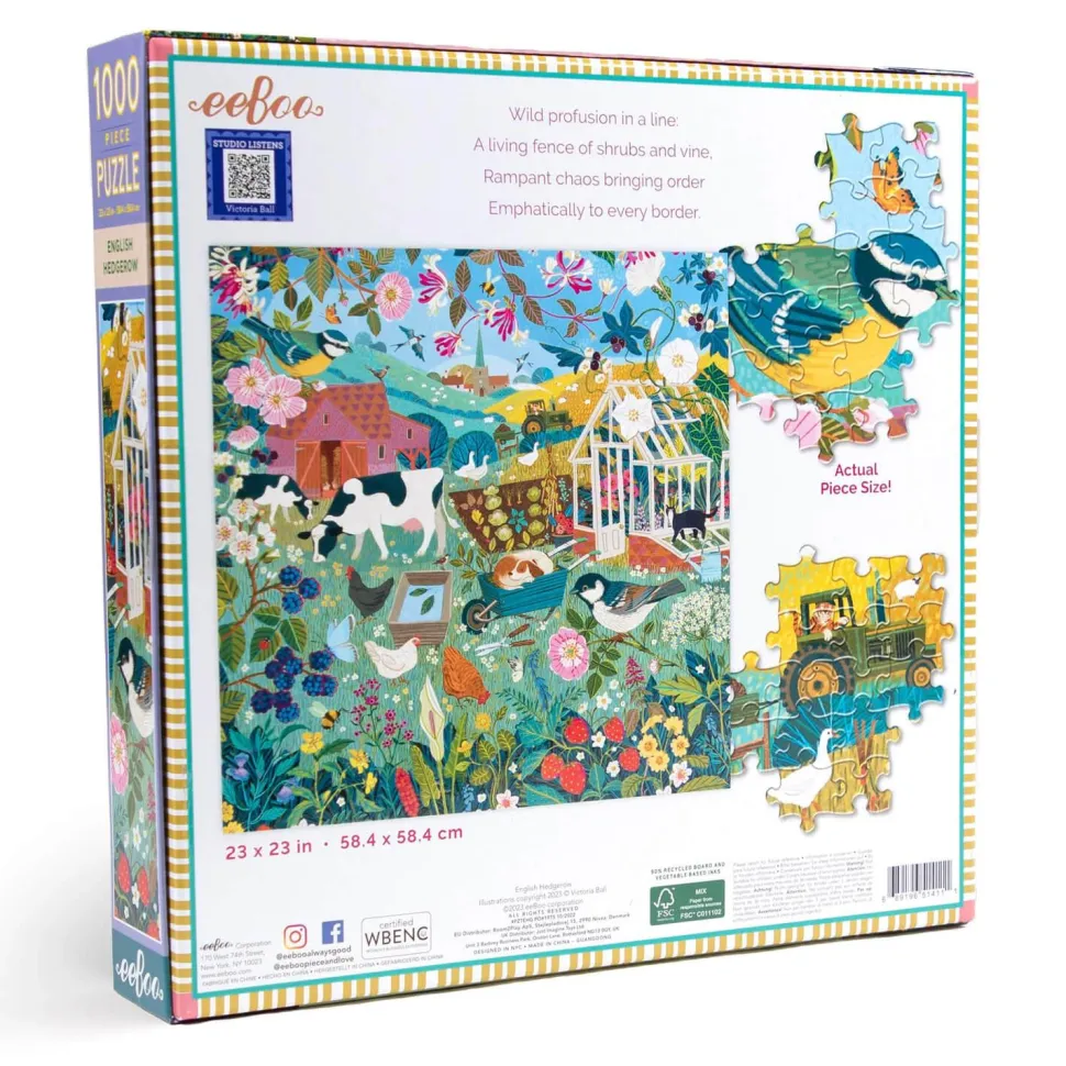 Puzzle 1000 pièces : Campagne Anglaise - Eeboo