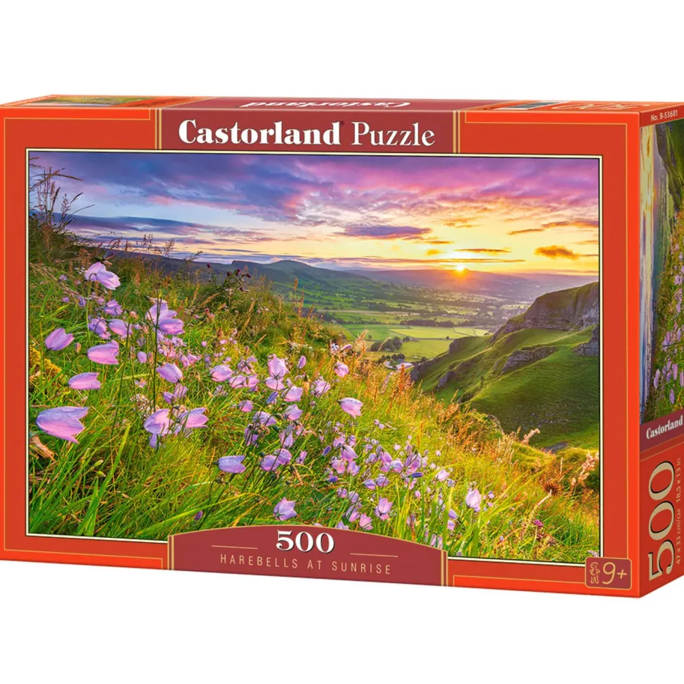 Puzzle 500 pièces : Campanules au lever du soleil - Castorland