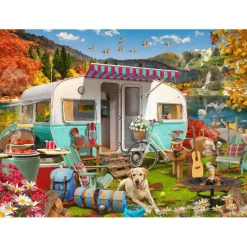 Puzzle 1000 pièces : Camping-car d'automne - Vermont Christmas Company