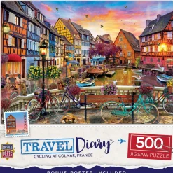 Puzzle 550 pièces : Carnet de voyage - Colmar à vélo - Master Pieces