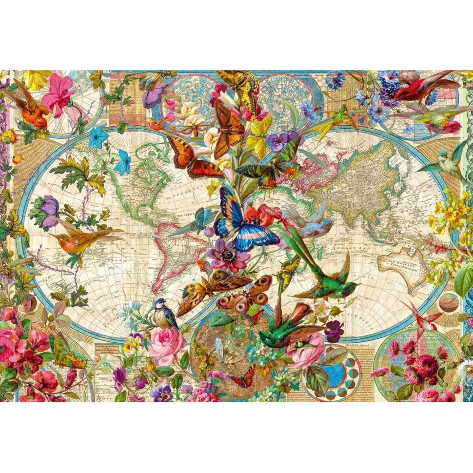Puzzle 3000 pièces : Carte de la flore et de la faune - Ravensburger