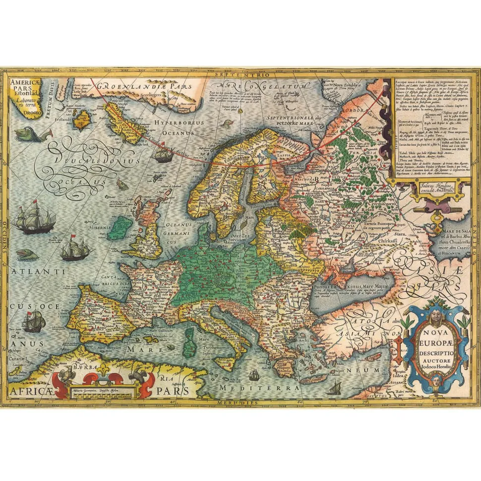 Puzzle 1000 pièces : Carte d'Europe - Educa