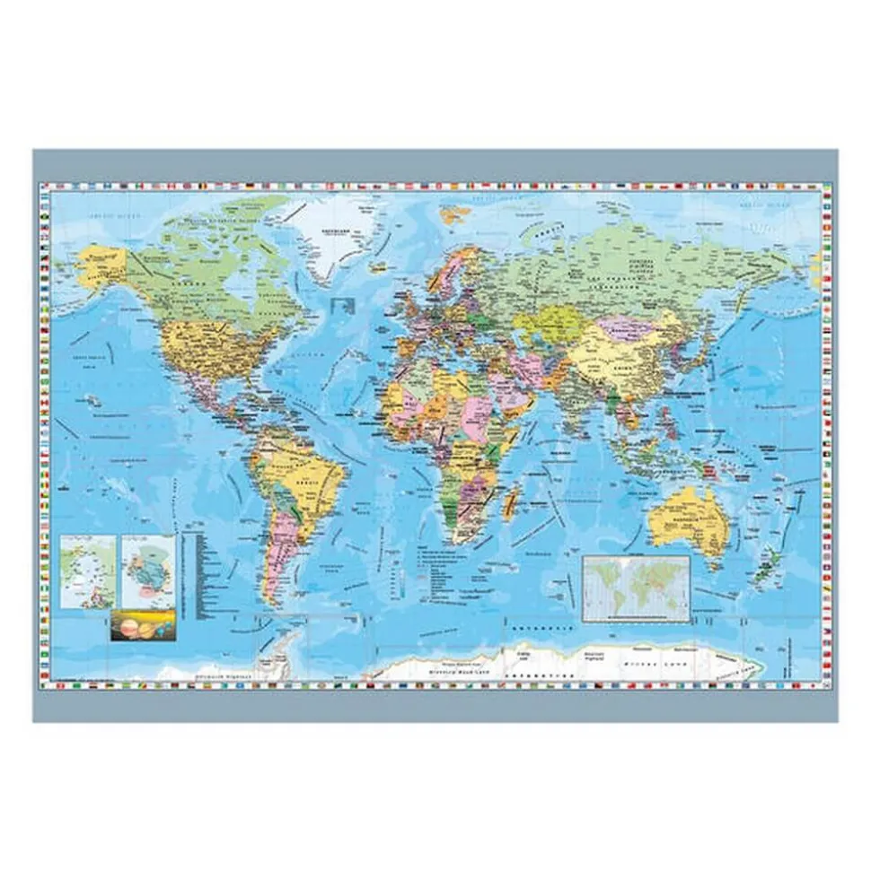 Puzzle 1000 pièces : Carte mondiale politique - Dino