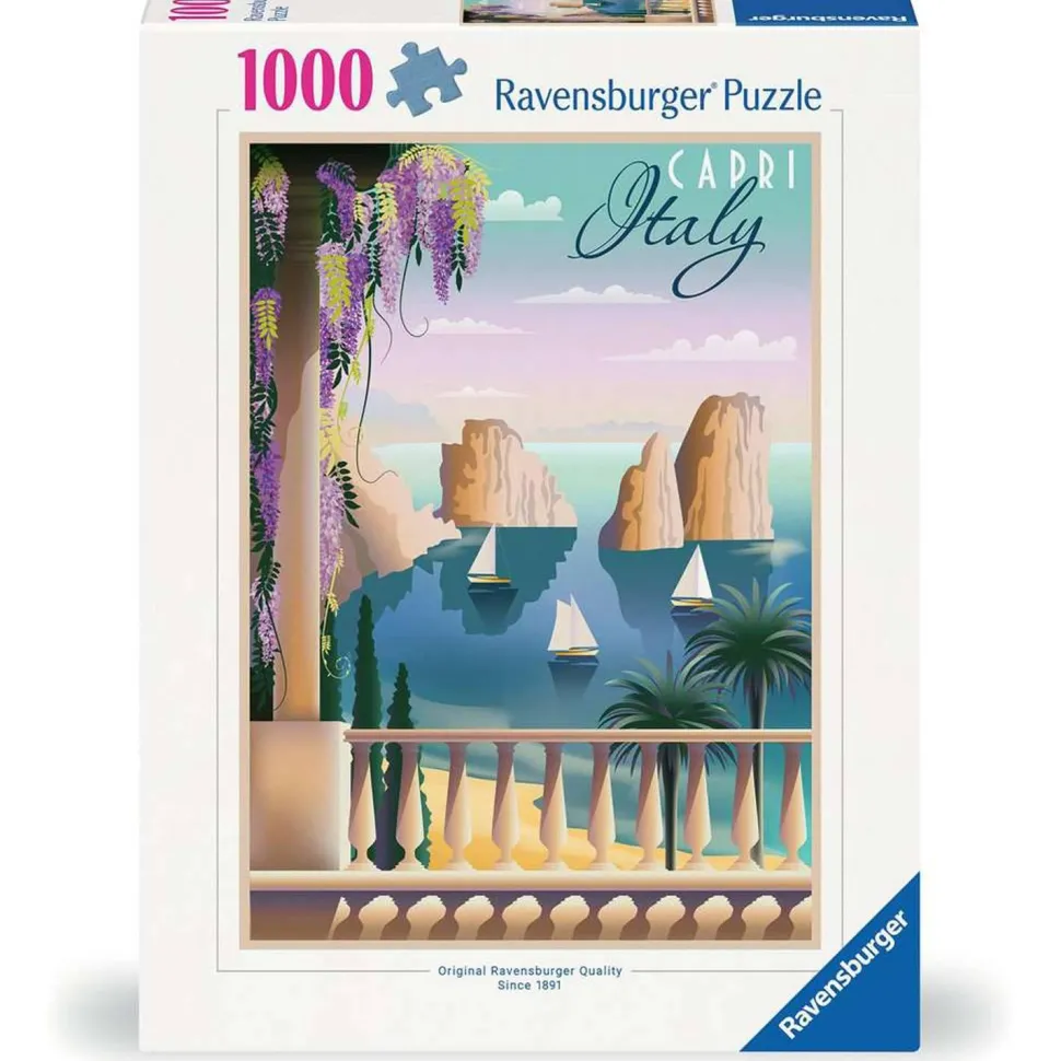 Puzzle 1000 pièces - Carte postale de Capri - Ravensburger