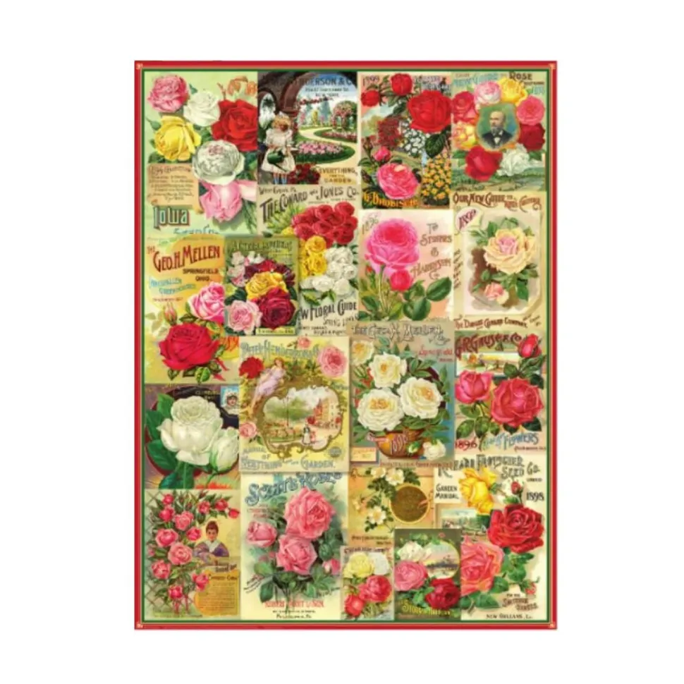 Puzzle 1000 pièces : Catalogues de graines de roses - Eurographics