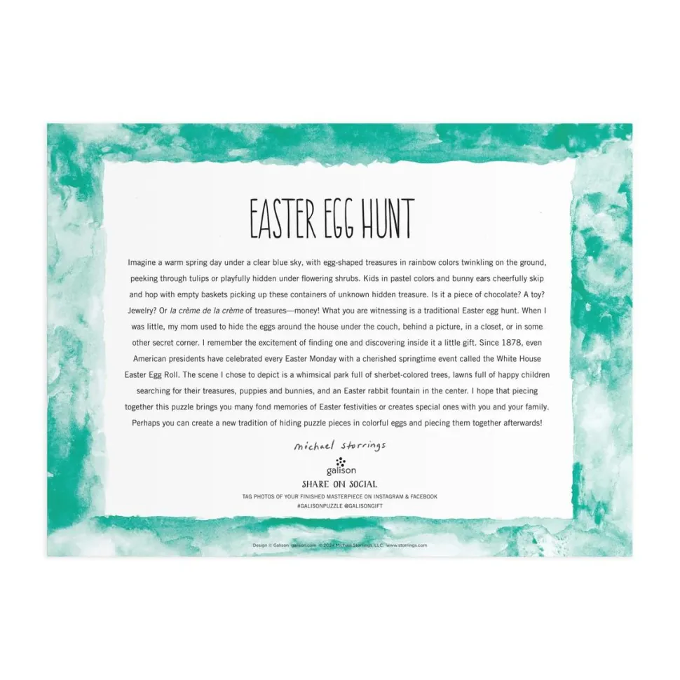 Puzzle 1000 pièces : Chasse aux oeufs de Pâques, Michael Storrings - Galison