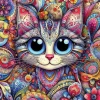 Puzzle 1023 pièces : Chat aux grands yeux - Yazz puzzle