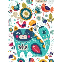 Puzzle 1000 pièces : Chat et Oiseaux - Yazz puzzle