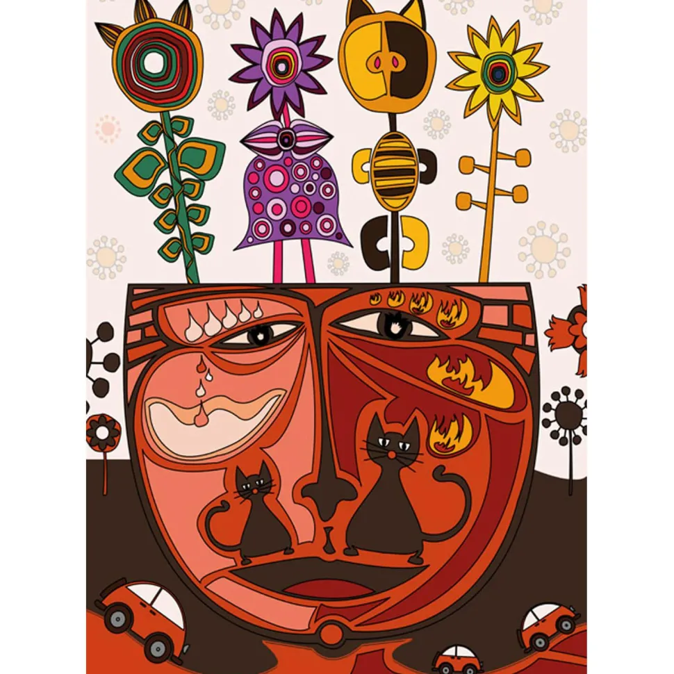 Puzzle 1000 pièces : Chat surréaliste - Magnolia