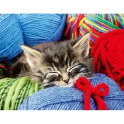 Puzzle 100 pièces : Chaton dans la laine - Ravensburger