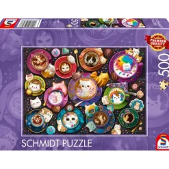 Puzzle 500 pièces : Chatons à la Latte Art - Schmidt