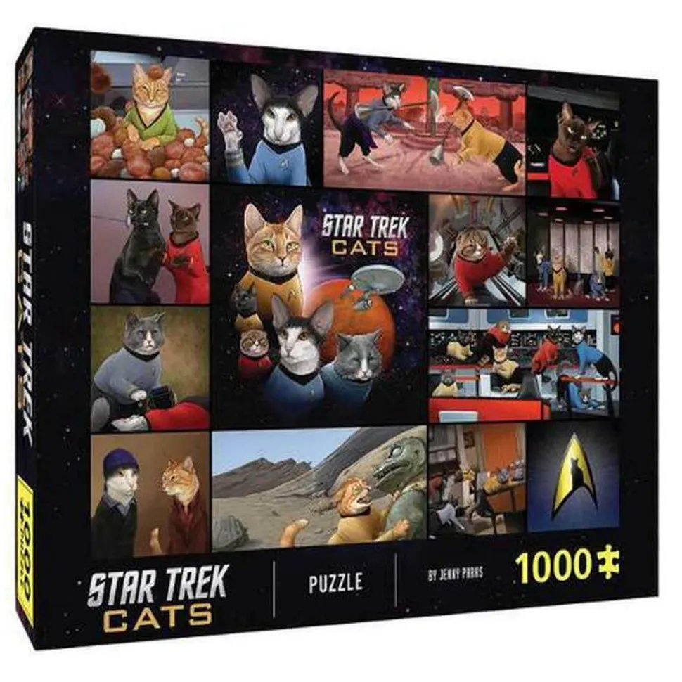 Puzzle 1000 pièces : Chats, Star Trek - Galison