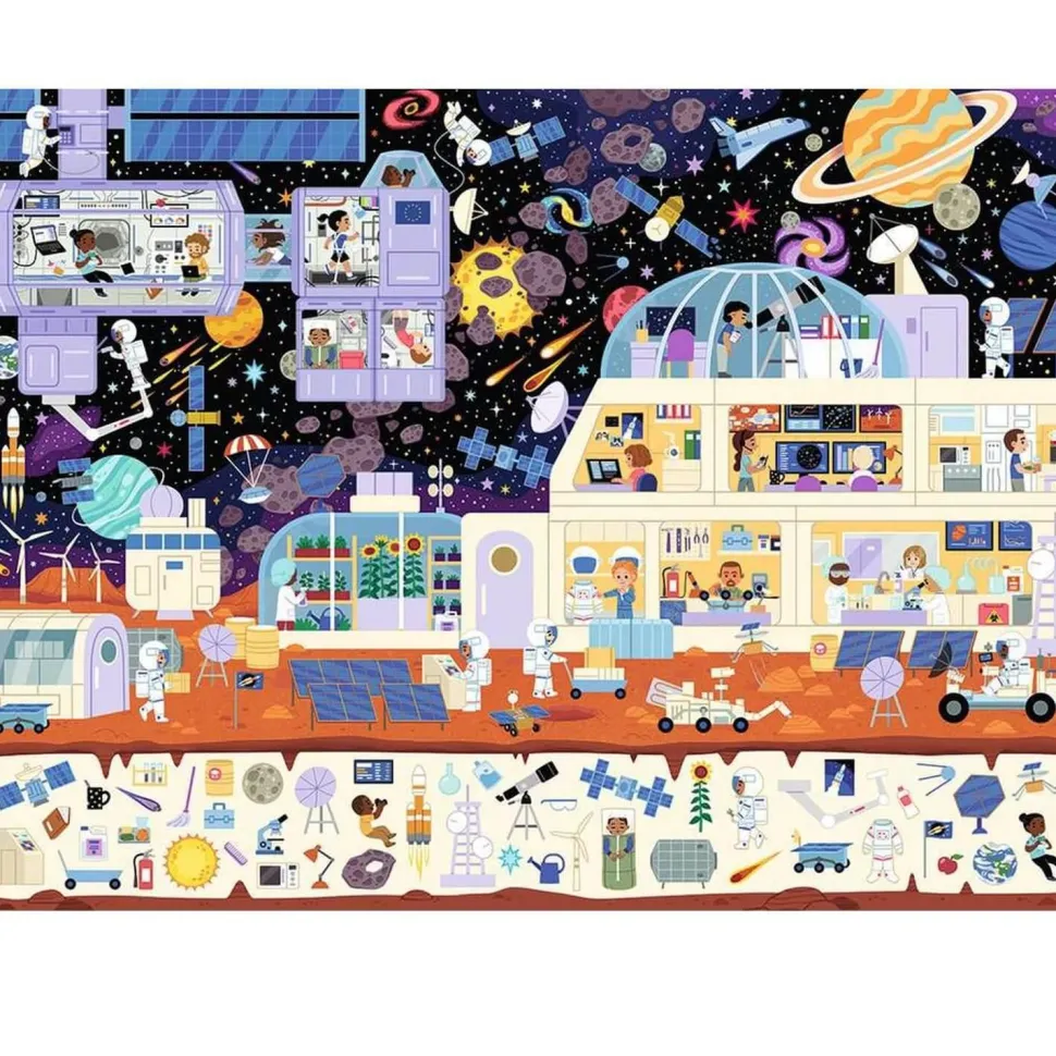 Puzzle 150 pièces : Cherche et trouve : dans l'espace - Nathan