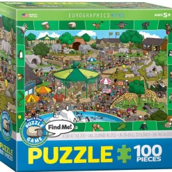 Puzzle 100 pièces : Cherche et trouve : Une journée au zoo - Eurographics