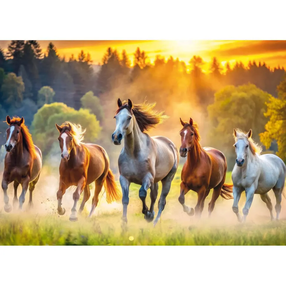 Puzzle 1500 pièces : Chevaux sauvages - Trefl