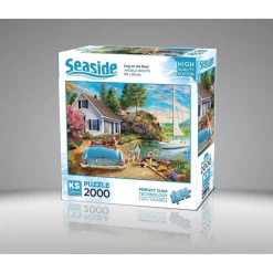 Puzzle 2000 pièces : Chien sur le Bateau - Ks Games