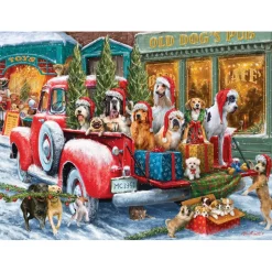 Puzzle 1000 pièces : Chiens sur camion par Ali Corti - Eurographics