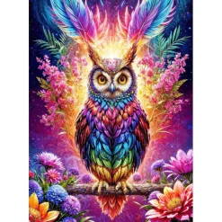 Puzzle 3000 pièces : Chouette Néon - EnjoyPuzzle