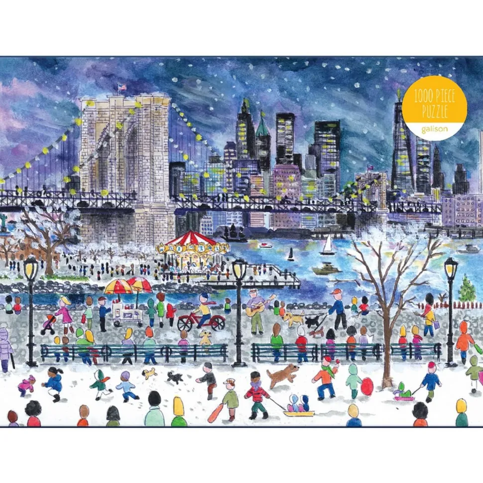 Puzzle 1000 pièces : Chutes de neige sur New York - Galison