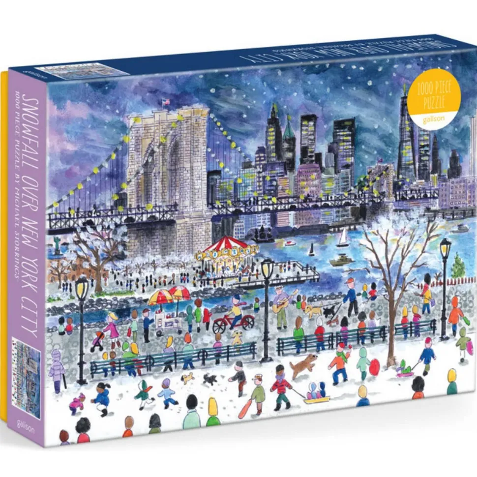 Puzzle 1000 pièces : Chutes de neige sur New York - Galison