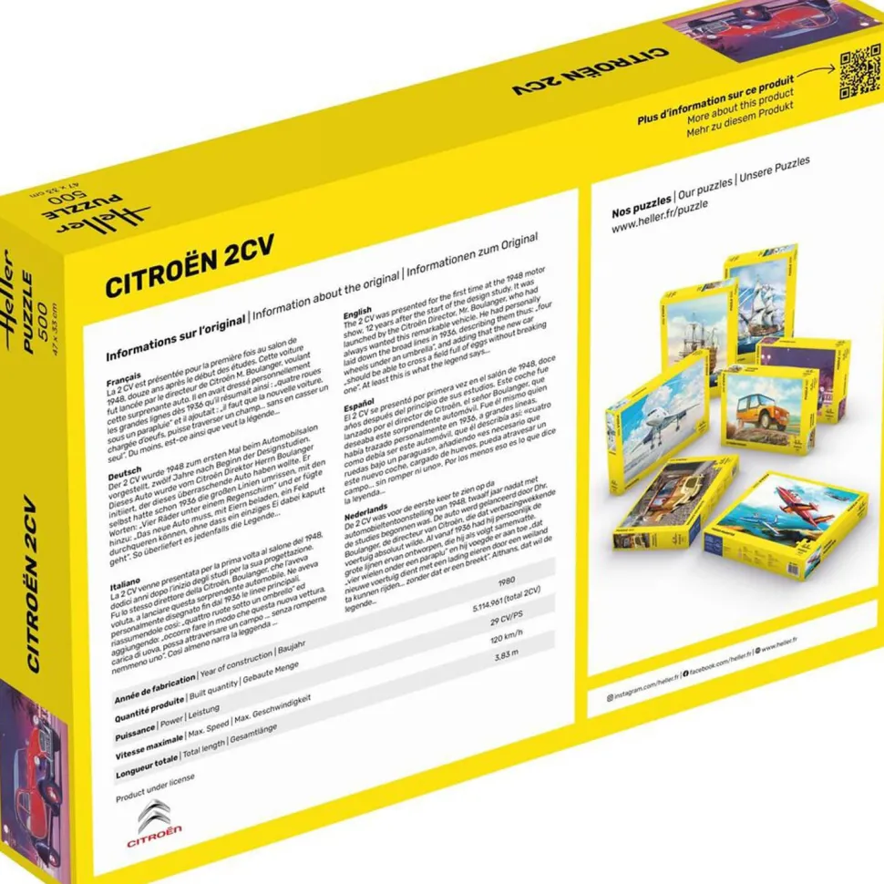Puzzle 500 pièces : Citroen 2Cv - Heller