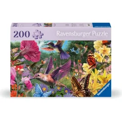 Puzzle 200 pièces : Colibris et papillons - Ravensburger