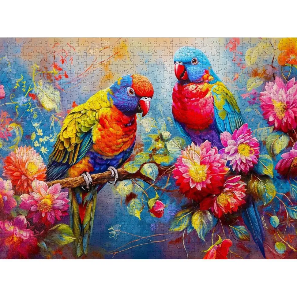 Puzzle 1000 pièces : Compagnons tropicaux - EnjoyPuzzle