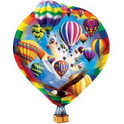 Puzzle 500 pièces : Contours - Puzzle en forme de montgolfières - Master Pieces