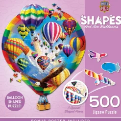 Puzzle 500 pièces : Contours - Puzzle en forme de montgolfières - Master Pieces
