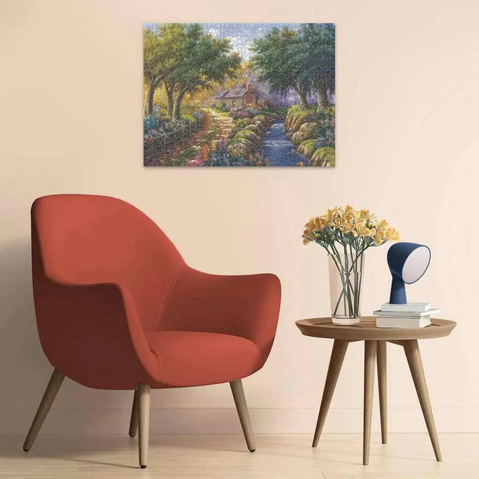 Puzzle 1500 pièces - Cottage au bord de la rivière - Ravensburger