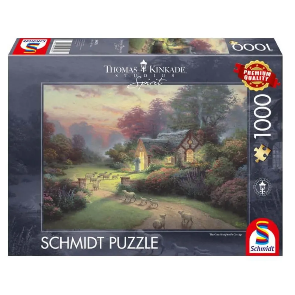 Puzzle 1000 pièces : Cottage du Bon Pasteur - Spirit, Thomas Kinkade - Schmidt