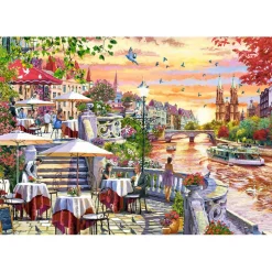 Puzzle 1000 pièces : Coucher de soleil romantique sur la ville - Castorland