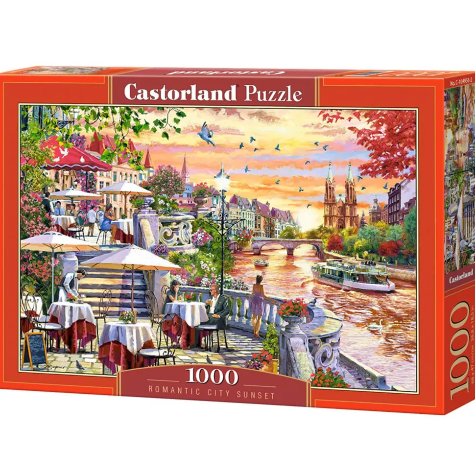 Puzzle 1000 pièces : Coucher de soleil romantique sur la ville - Castorland