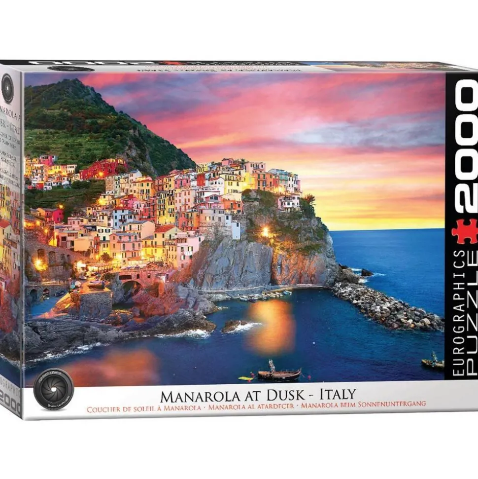 Puzzle 2000 pièces : Coucher de soleil à Manarola - Italie - Eurographics
