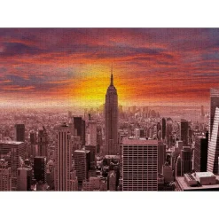 Puzzle 1000 pièces : Coucher de soleil sur New York - EnjoyPuzzle