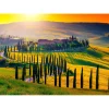 Puzzle 1000 Pièces : Coucher de soleil sur la Toscane - EnjoyPuzzle