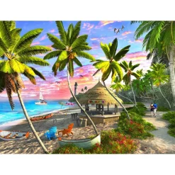 Puzzle 1000 pièces : Coucher de soleil paradisiaque - Vermont Christmas Company